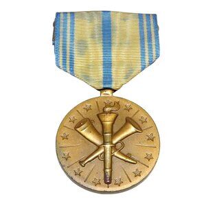 Vintage US Armed Forces Bronze Reserve Medal with Ribbon 1950s
